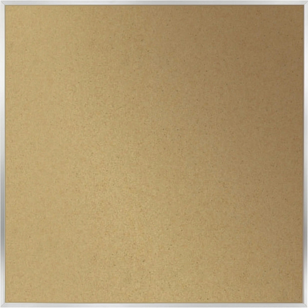 Ghent Natural Cork Bulletin Board - 48x48 - Self-healing Laminated - Satin Aluminum Frame - Boards