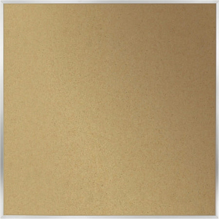 Ghent Natural Cork Bulletin Board - 48x48 - Self-healing Laminated - Satin Aluminum Frame - Boards