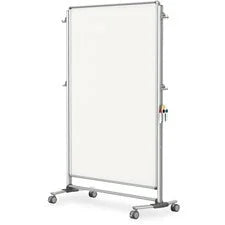 Ghent Partition - 46.5’’ (3.9 ft) Width x 65’’ (5.4 Height - White Porcelain Surface - Aluminum Frame - Rectangle