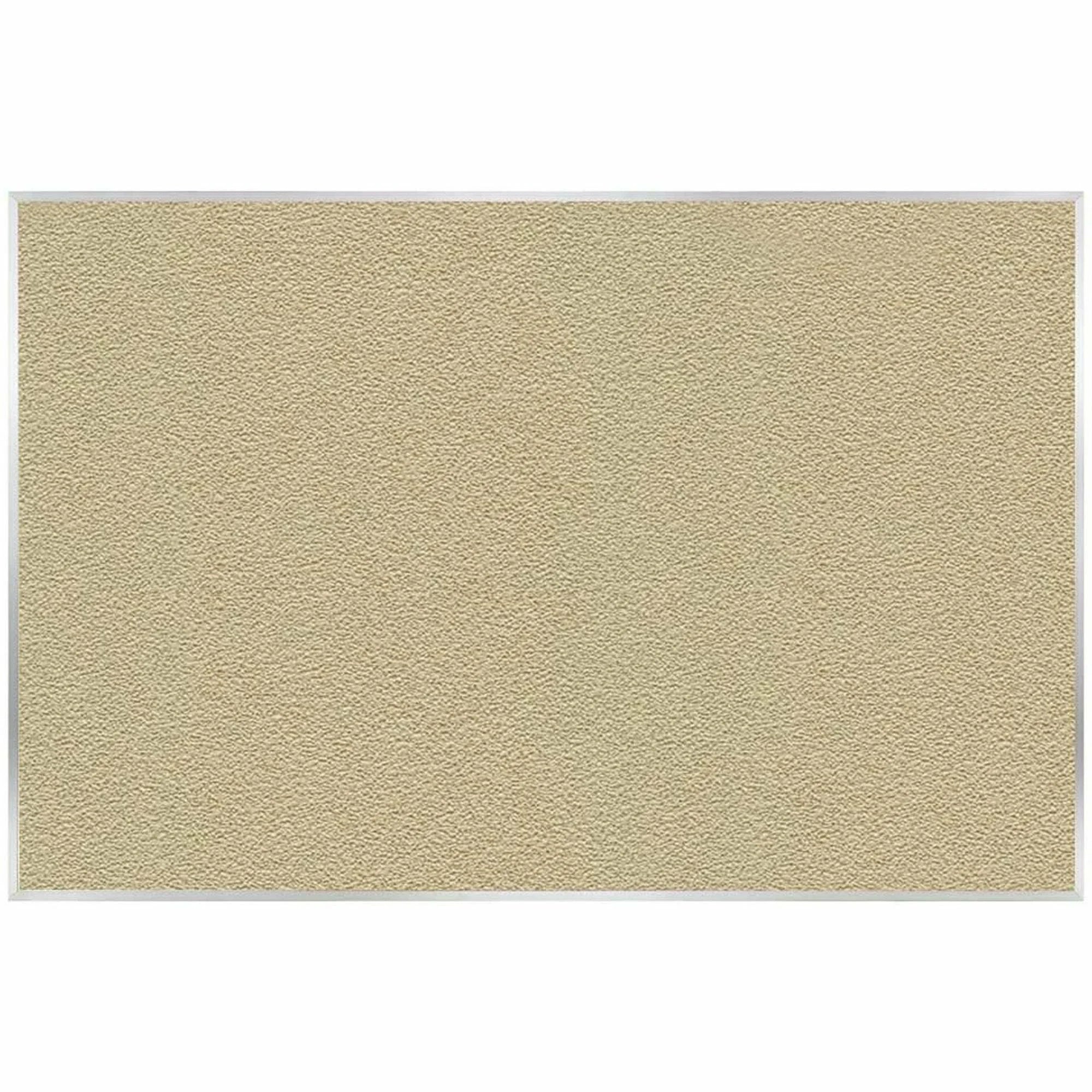 Ghent PremaTak Vinyl Bulletin Board - Caramel Fiberboard 48.46’’ x 87.90’’ - Satin Aluminum Frame - Boards
