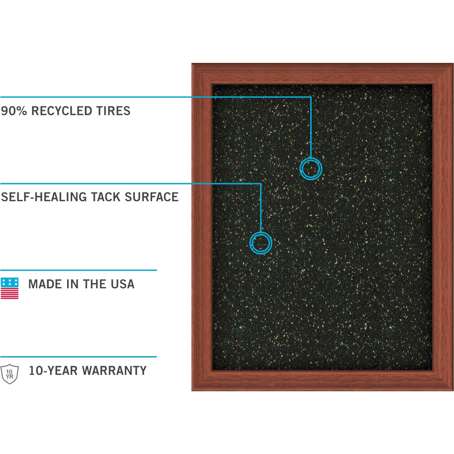 Ghent Recycled Bulletin Board with Aluminum Frame - Alternate-Image3