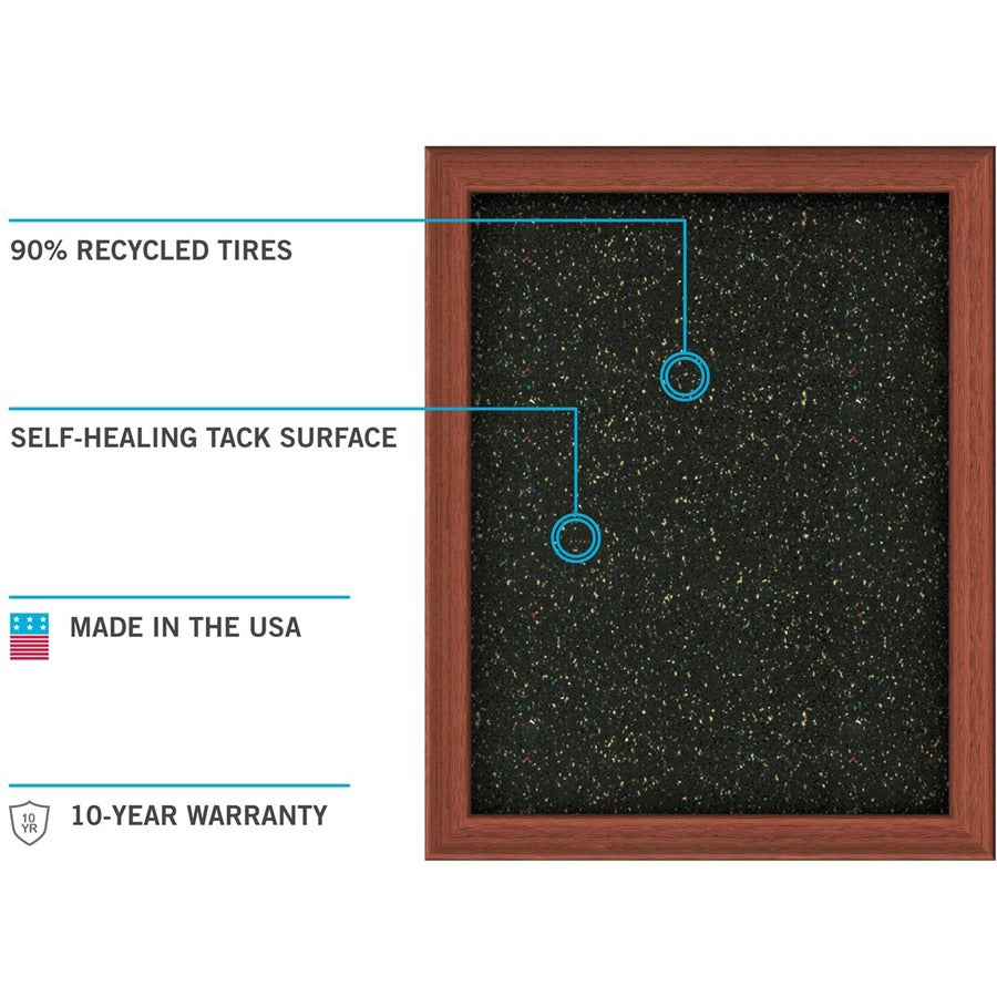 Ghent Recycled Bulletin Board with Aluminum Frame - Alternate-Image1