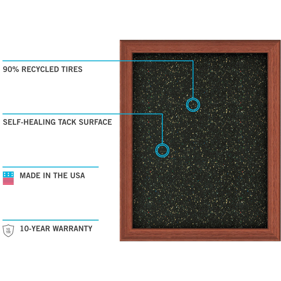 Ghent Recycled Bulletin Board with Aluminum Frame - Alternate-Image2