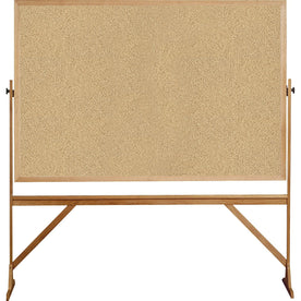 Ghent Reversible Cork Bulletin Board: 72’’x48’’ Wood Frame Eraser - Natural Surface - Boards