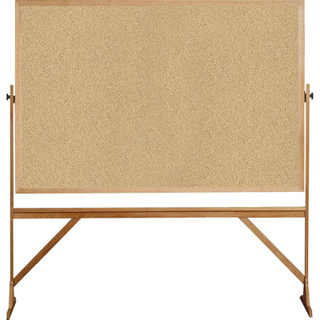 Ghent Reversible Cork Bulletin Board: 72’’x48’’ Wood Frame Eraser - Natural Surface - Boards
