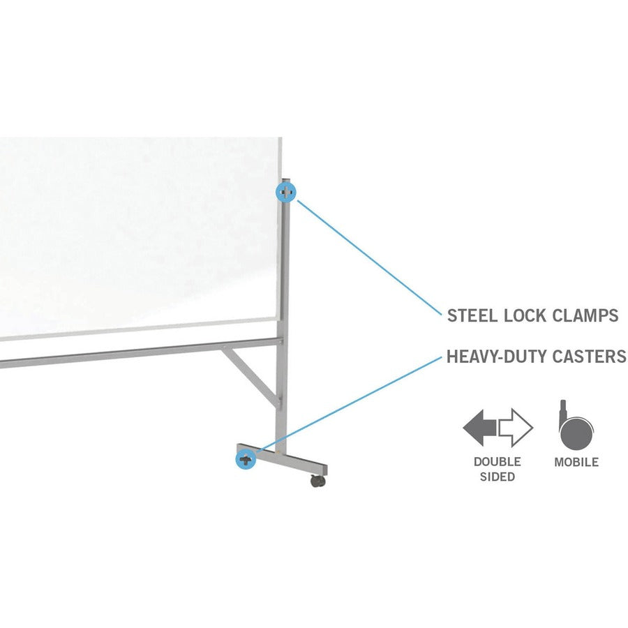 Ghent Reversible Cork Bulletin Board/Non-Magnetic Whiteboard with Aluminum Frame - Alternate-Image1