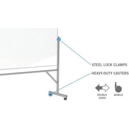 Ghent Reversible Cork Bulletin Board/Non-Magnetic Whiteboard with Aluminum Frame - Alternate-Image1