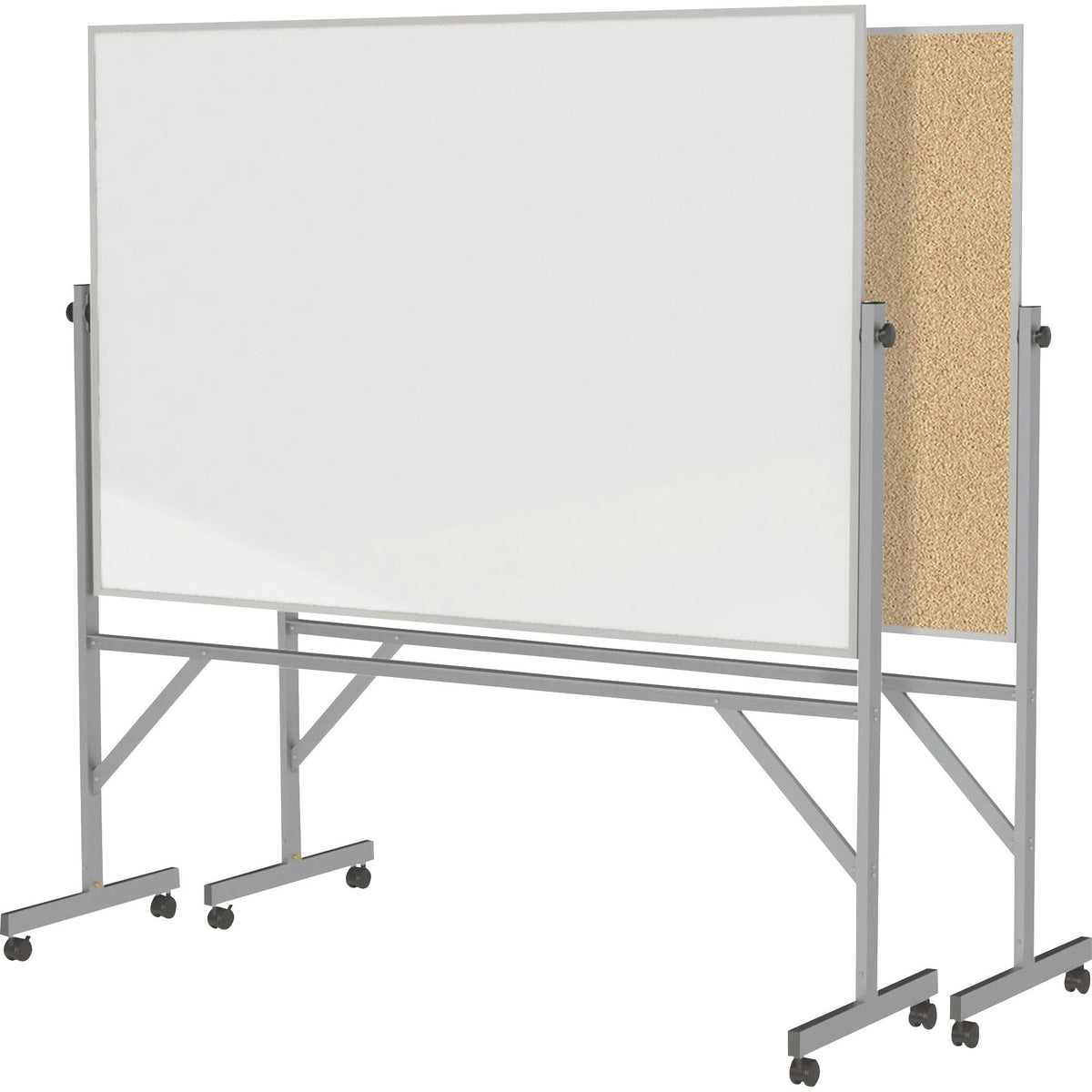 Ghent Reversible Cork Bulletin Board/Non-Magnetic Whiteboard with Aluminum Frame - 2000