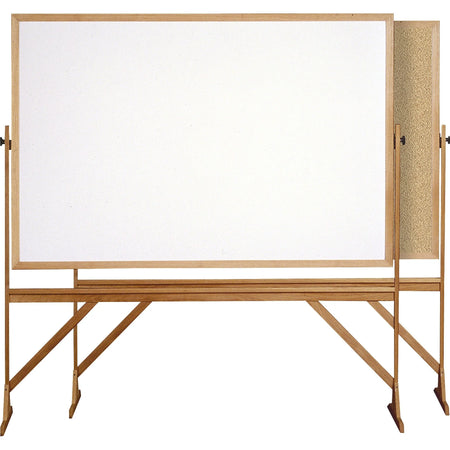 Ghent Reversible Cork Bulletin Board/Whiteboard - 72x48 - Wood Frame - Combo Boards