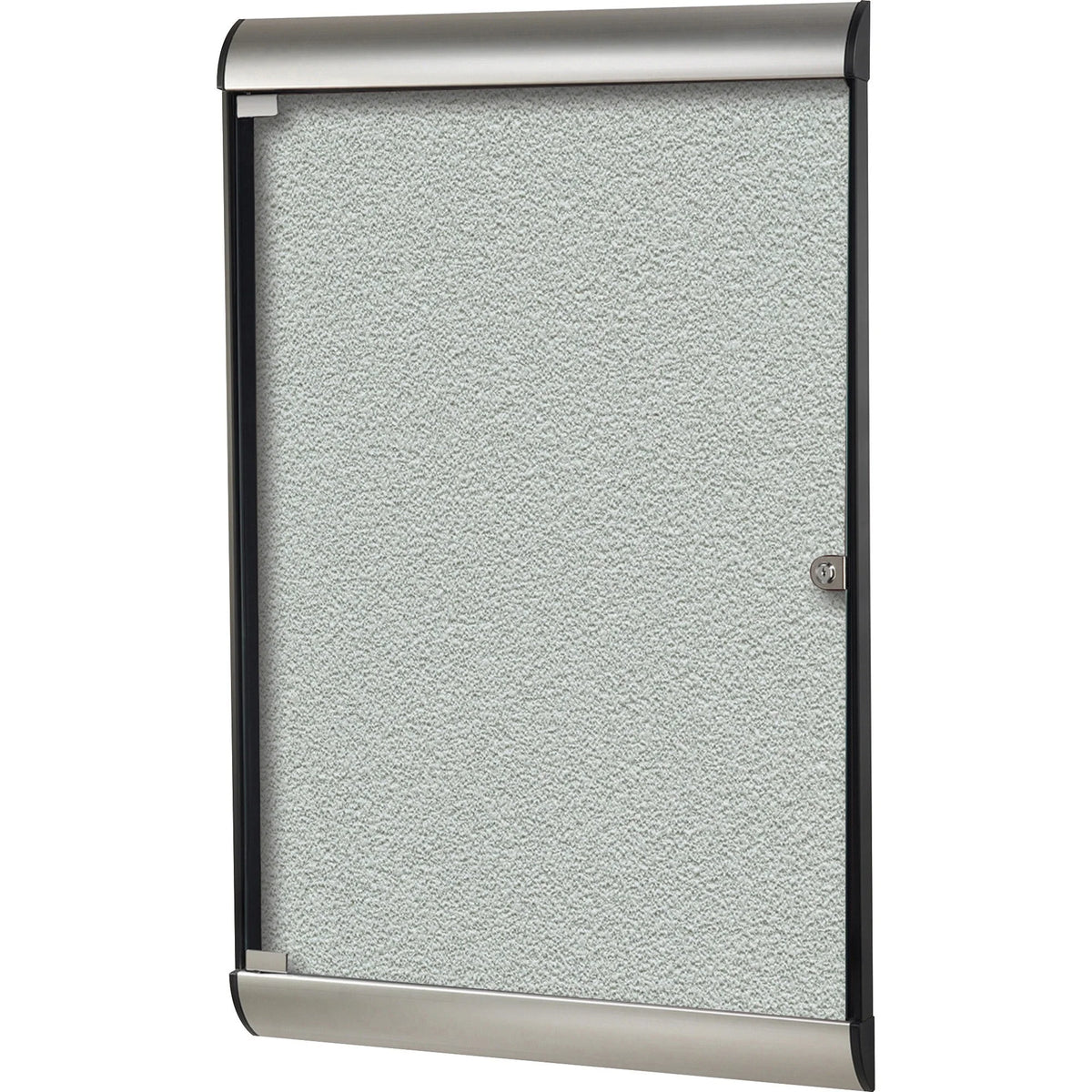 Ghent Silhouette Enclosed Silver Vinyl Tackboard - 42.13’’ x 27.75’’ - Aluminum Frame - Boards