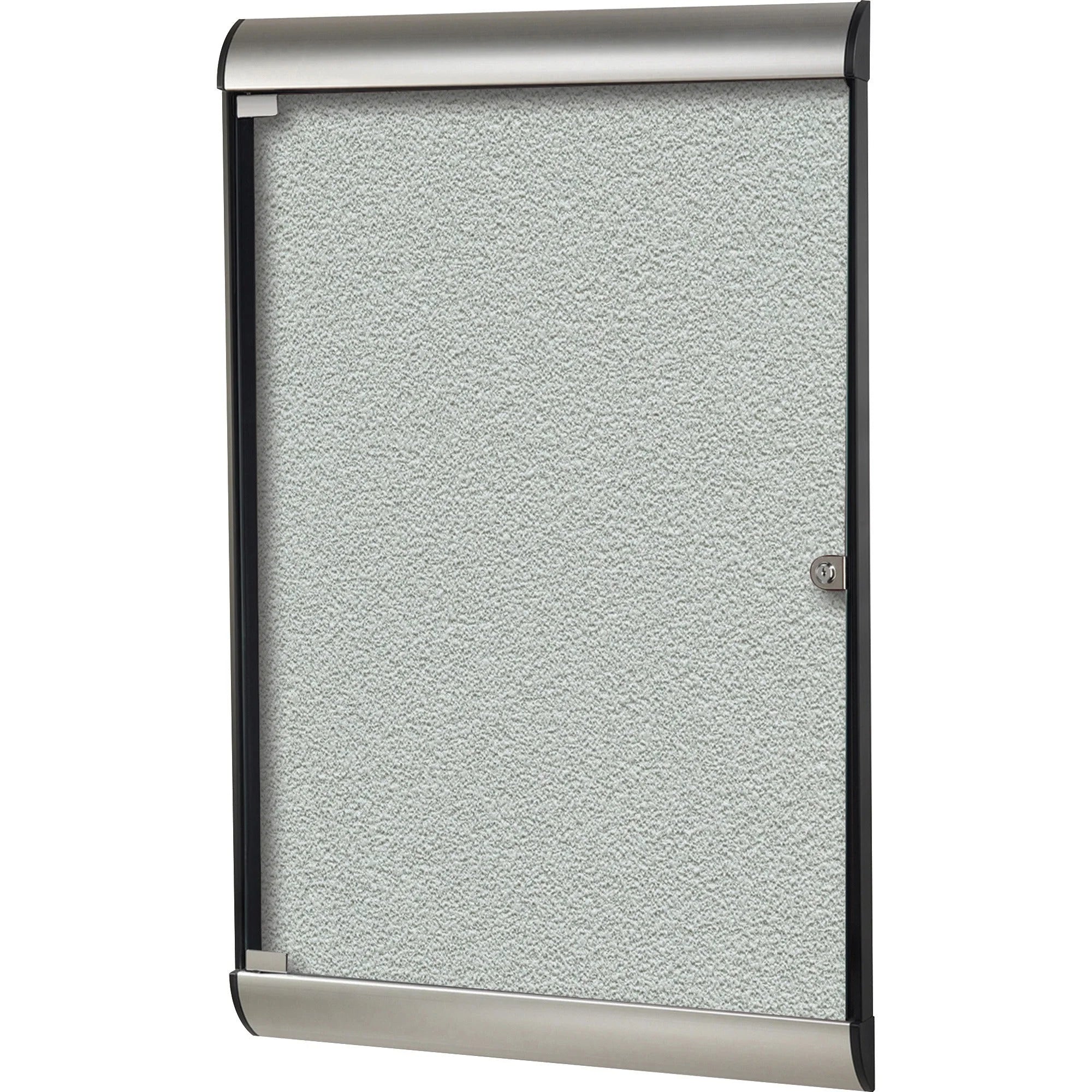Ghent Silhouette Enclosed Silver Vinyl Tackboard - 42.13’’ x 27.75’’ - Aluminum Frame - Boards
