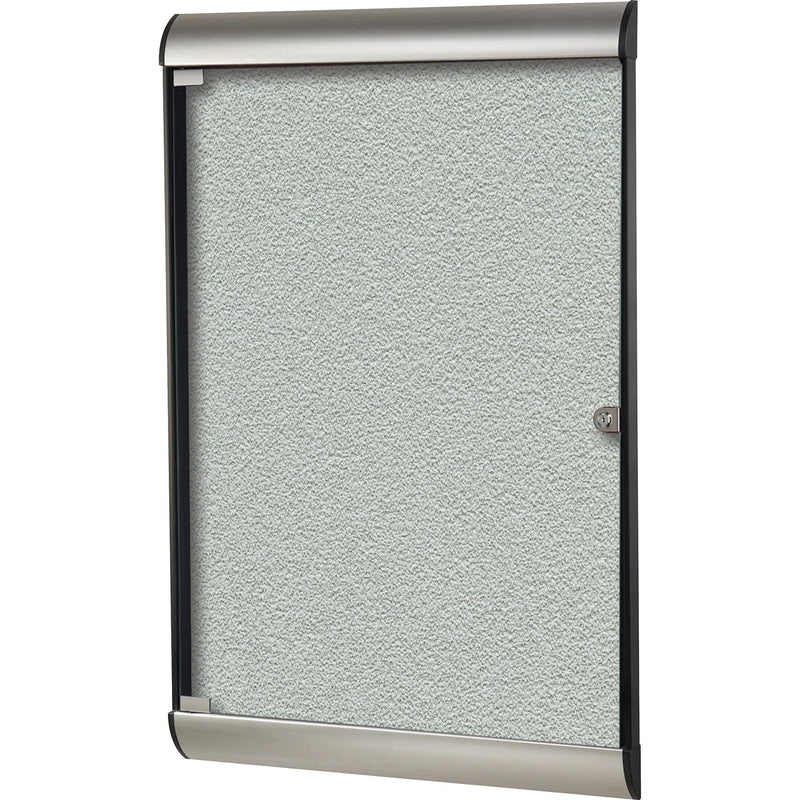 Ghent Silhouette Enclosed Silver Vinyl Tackboard - 42.13’’ x 27.75’’ - Aluminum Frame - Boards