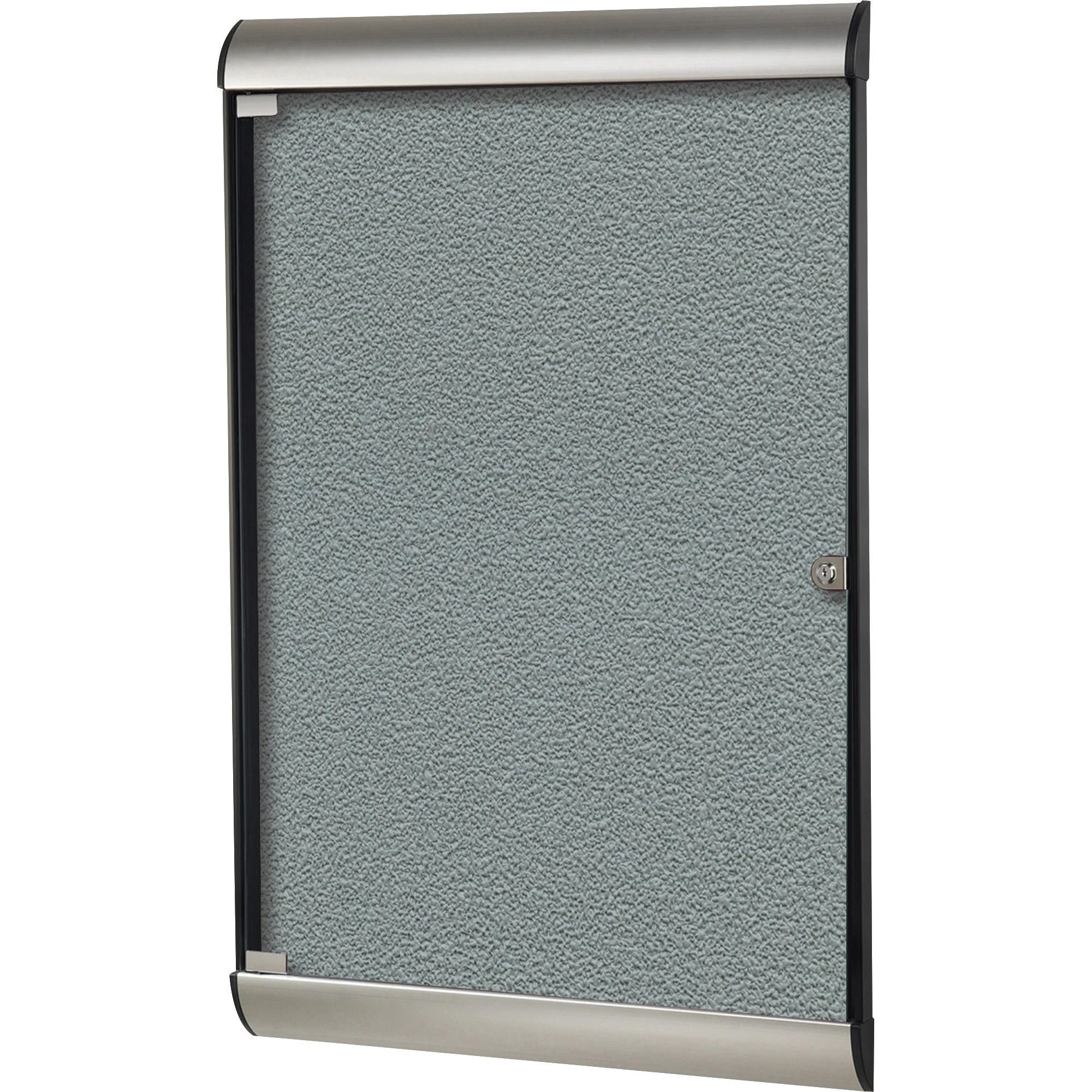 Ghent Silhouette Enclosed Stone Vinyl Tackboard - 42.13’’ x 27.75’’ - Aluminum Frame - Boards
