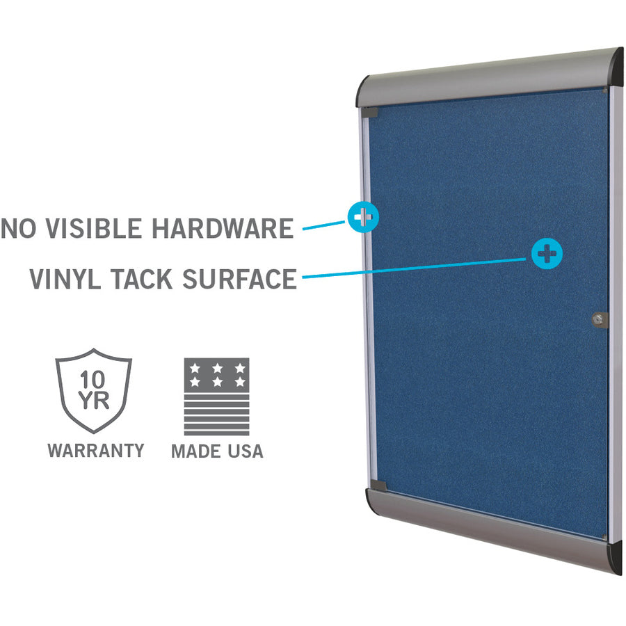 Ghent Silhouette Enclosed with 183 Ebony Vinyl Tackboard - Alternate-Image1