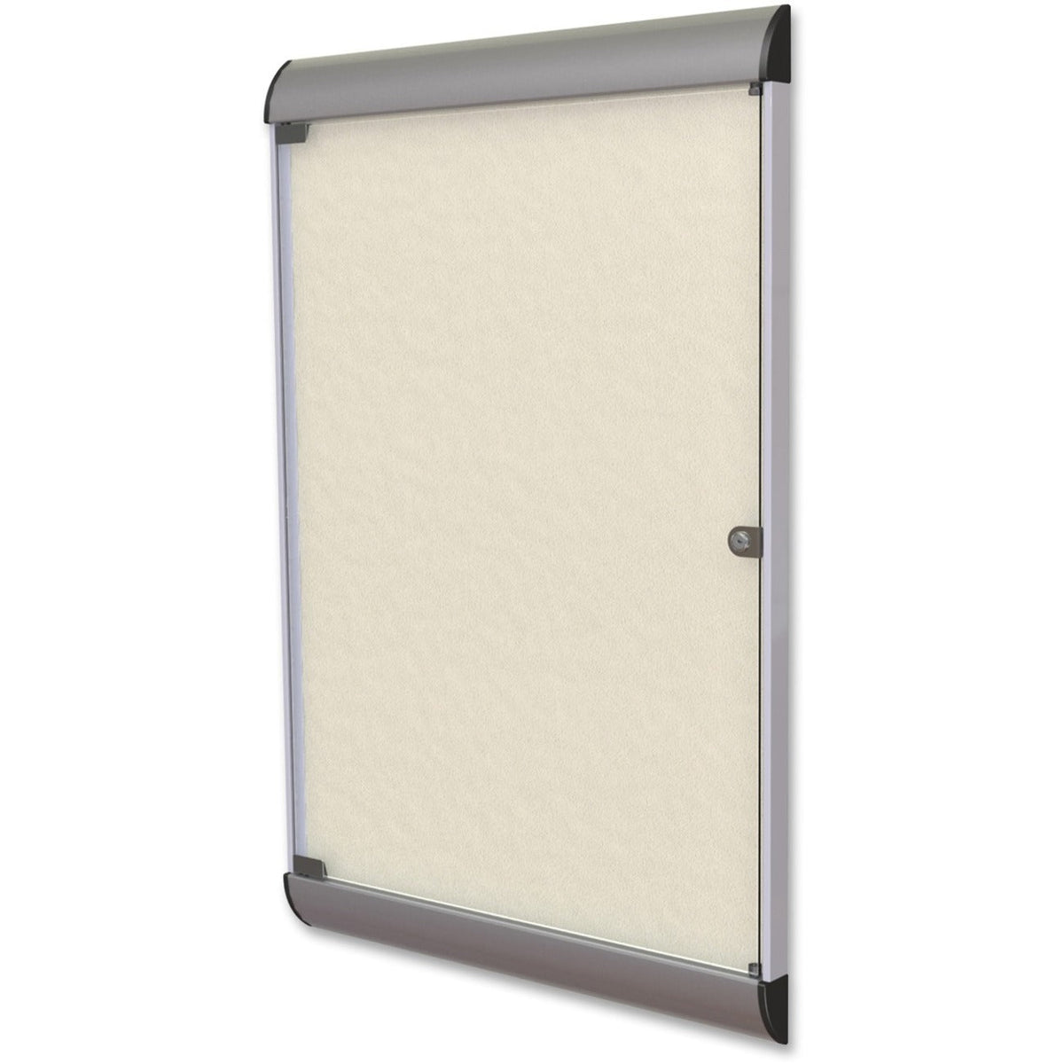 Ghent Silhouette Enclosed with 185 Ivory Vinyl Tackboard - 1300