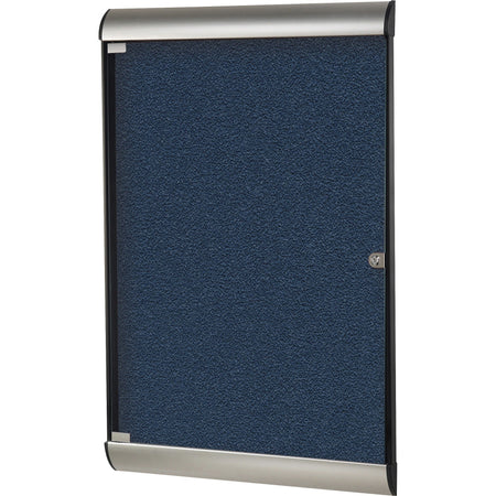 Ghent Silhouette Enclosed with 195 Navy Vinyl Tackboard - 2000