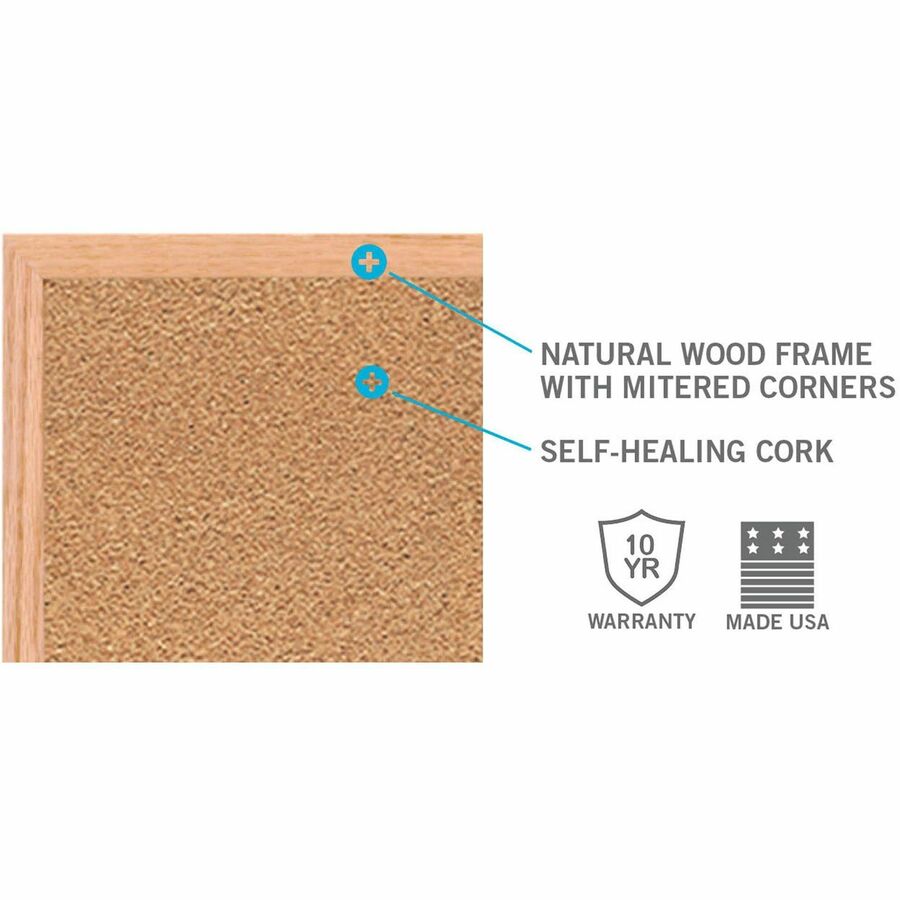 Ghent Traditional Natural Cork Bulletin Board - Alternate-Image1