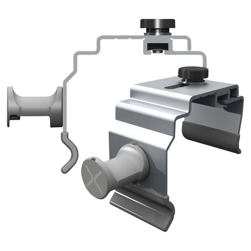 Ghent X-Hangers NEX021XHL Mounting Adapter for Markerboard - Gray Aluminum - Dry Erase Boards