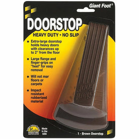 Giant Foot Doorstop: Brown Rubber Non-Skid Base Heavy Duty - Door Accessories