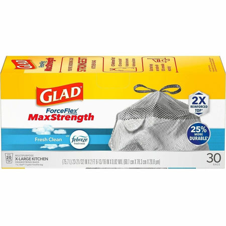 Glad ForceFlex MaxStrength X-Large Kitchen Drawstring Trash Bags - Front