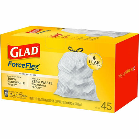 Glad ForceFlex Tall Kitchen Drawstring Trash Bags - Left