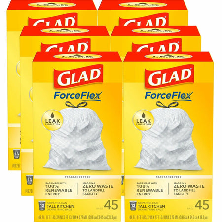 Glad ForceFlex Tall Kitchen Drawstring Trash Bags - 2000