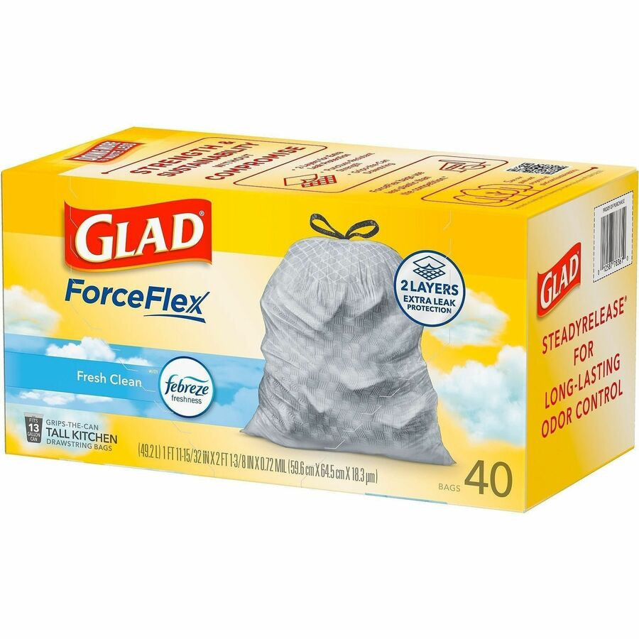 Glad ForceFlex Tall Kitchen Drawstring Trash Bags - Alternate-Image12