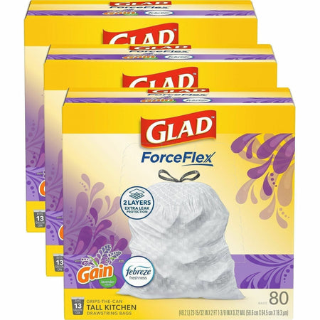Glad ForceFlex Tall Kitchen Drawstring Trash Bags - 2000