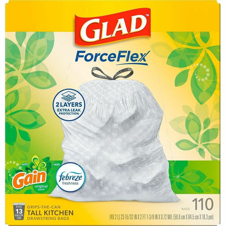 Glad ForceFlex Tall Kitchen Drawstring Trash Bags - Alternate-Image1
