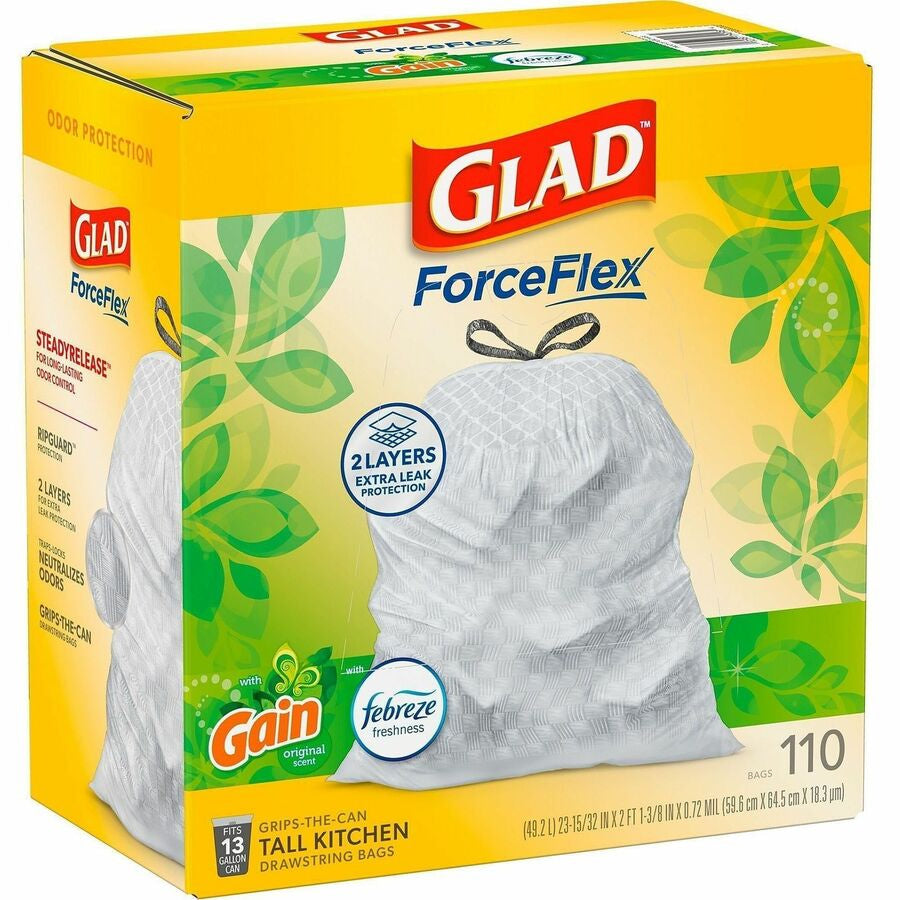 Glad ForceFlex Tall Kitchen Drawstring Trash Bags - Alternate-Image11