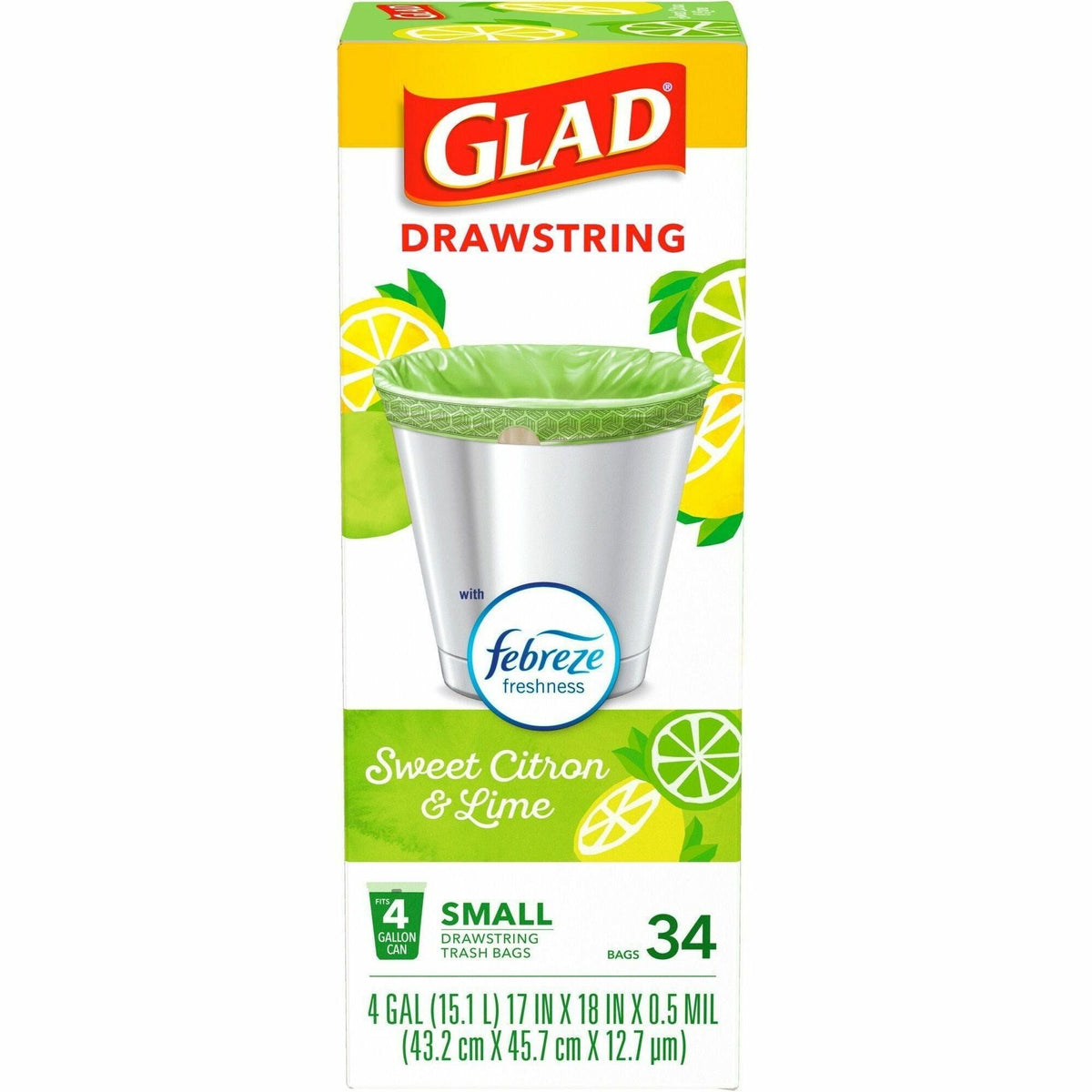Glad Small Kitchen Drawstring Trash Bags - 2000