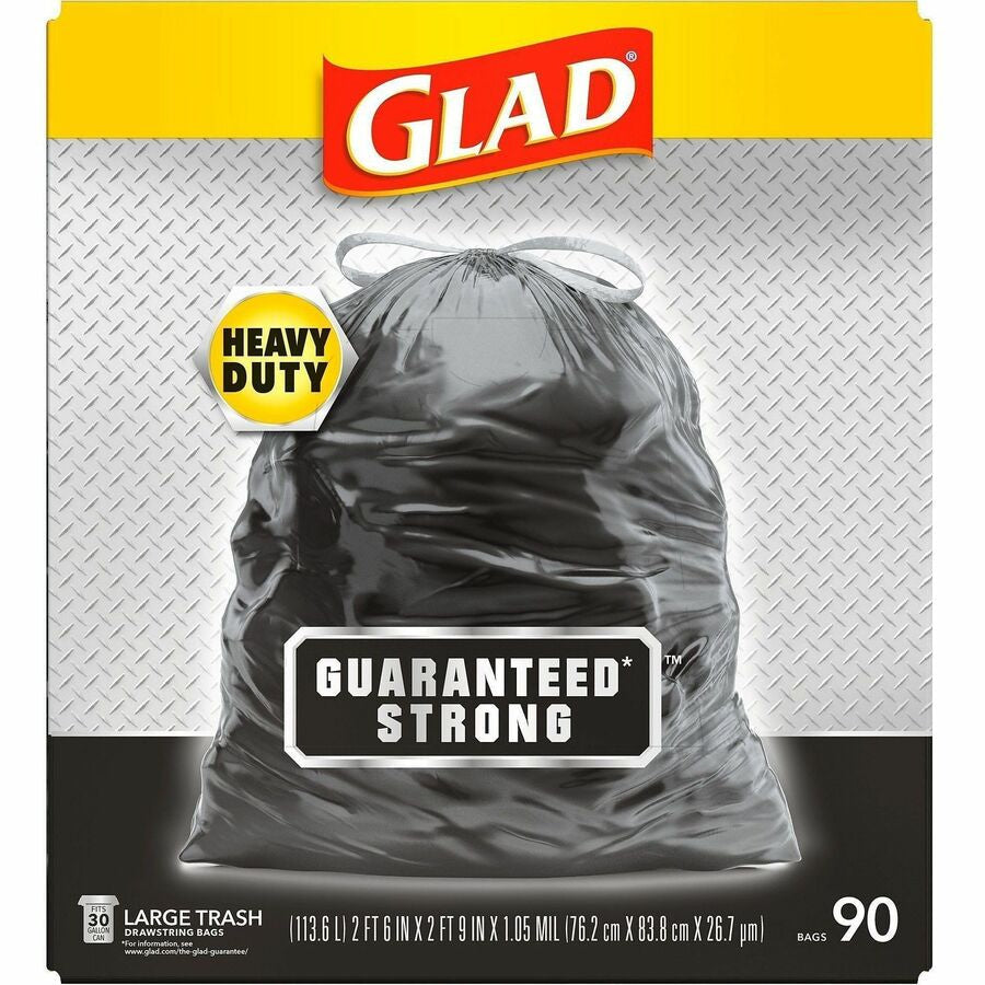 Glad Strong Large Drawstring Trash Bags - Front