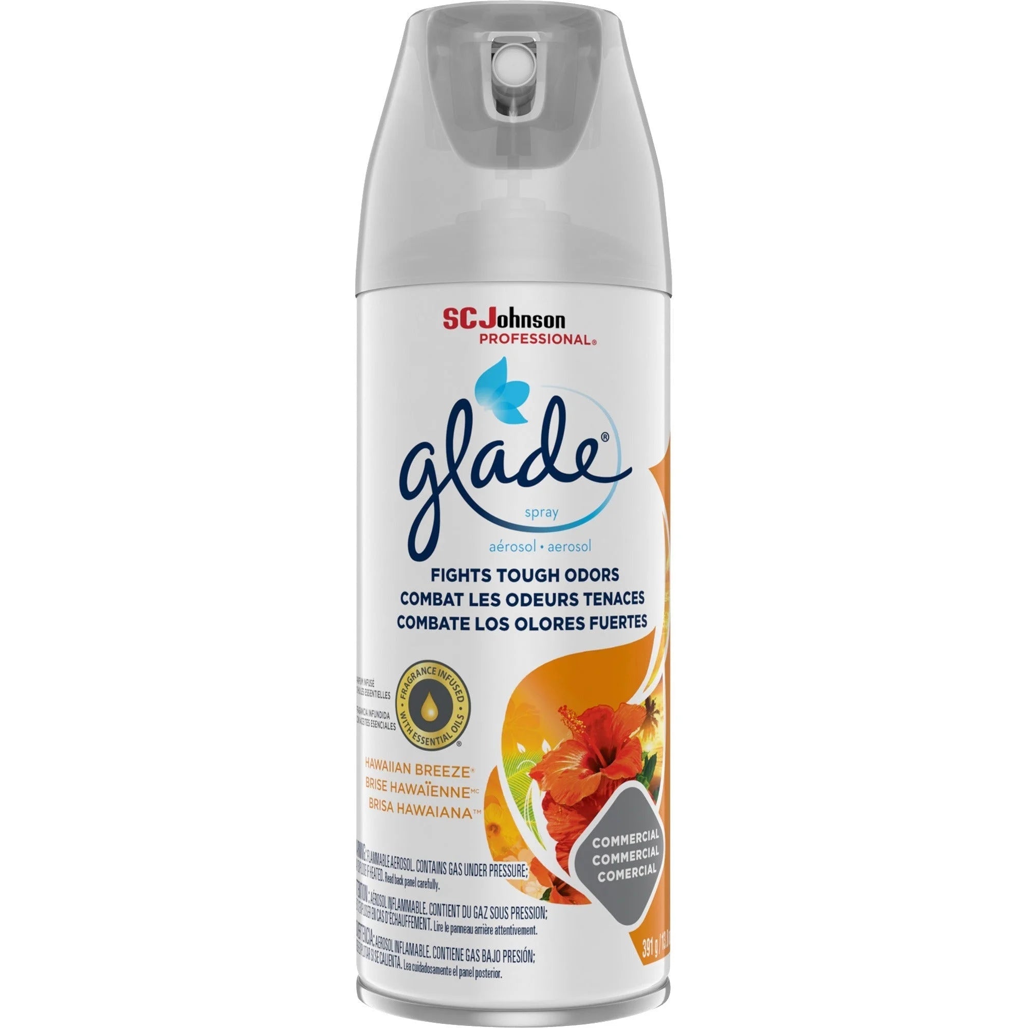 Glade Hawaiian Breeze Scent Air Spray - Aerosol - 13.8 fl oz (0.4 quart) - Odor Neutralizer - 12 / Carton - Fresheners
