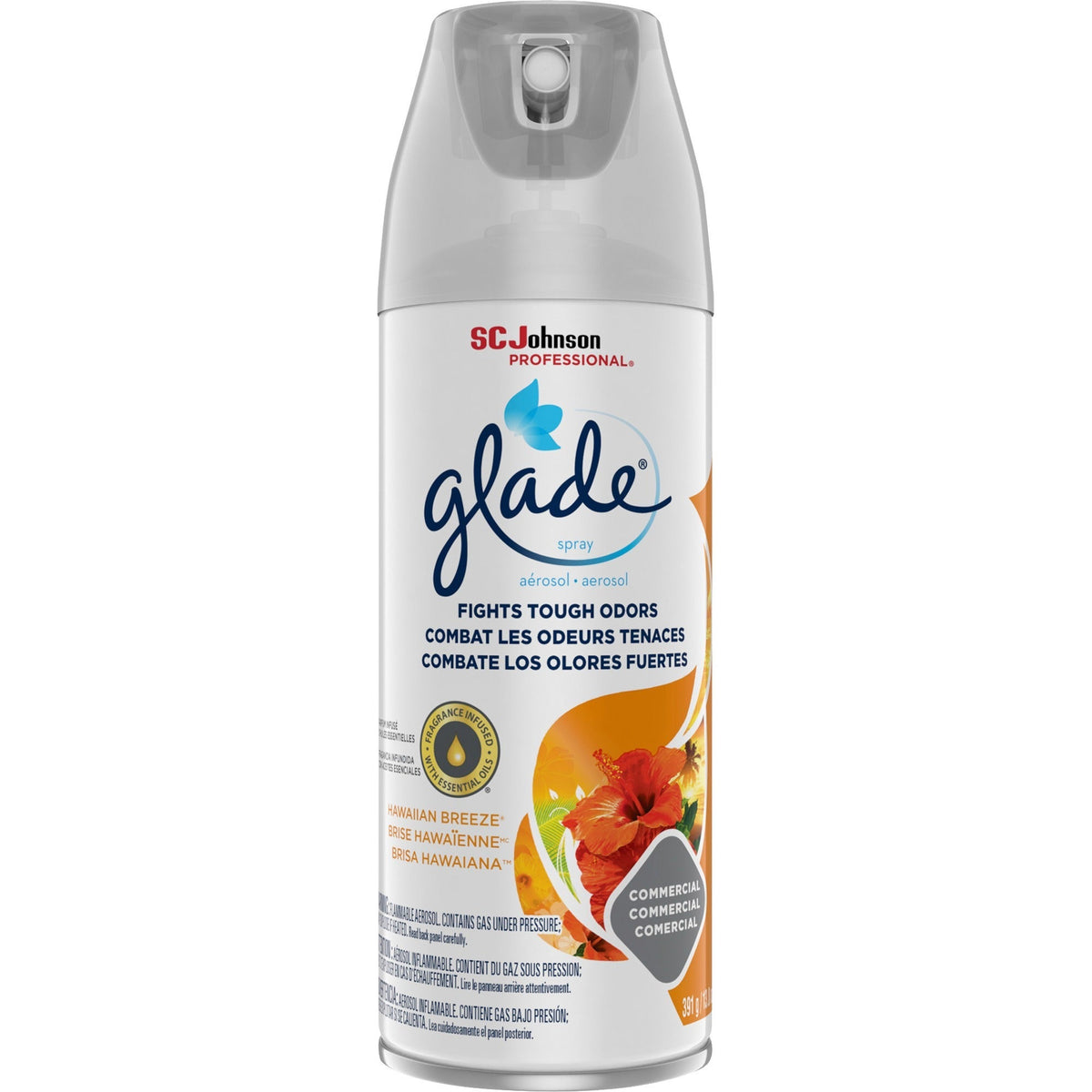 Glade Hawaiian Breeze Scent Air Spray - Aerosol - 13.8 fl oz (0.4 quart) - Odor Neutralizer - 12 / Carton - Fresheners