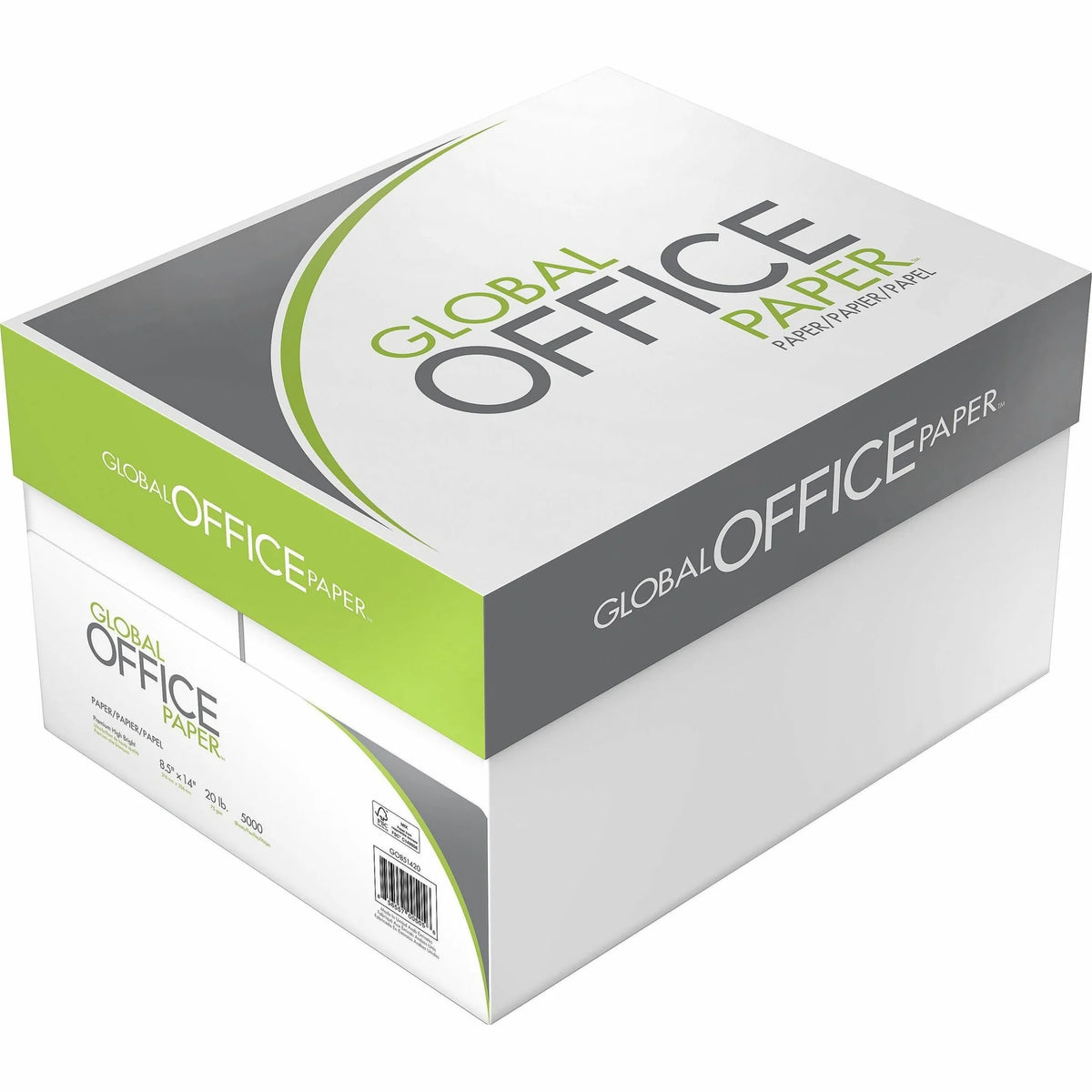 Global Office Premium Multipurpose Paper: 96 Brightness 8 1/2’’ x 14’’ White - 500 Sheets/Ream - Copy & Printer Paper