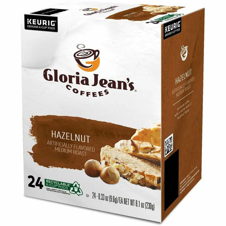 Gloria Jean’s Hazelnut K-Cup Pods: Medium Roast Coffee - 24 Count