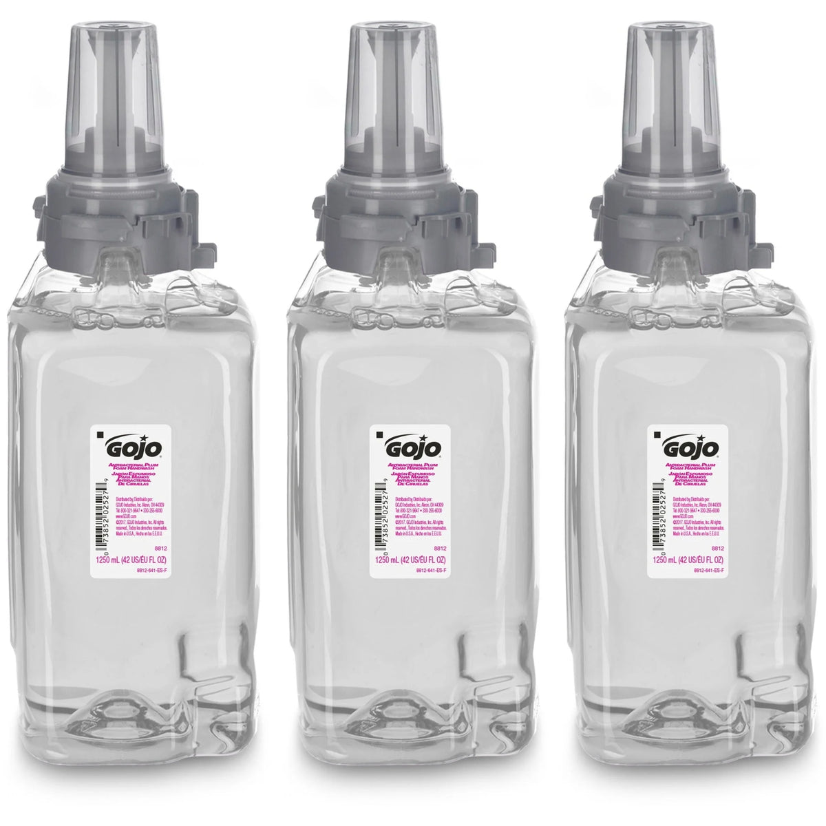 Gojo® Antibacterial Handwash Refill - Plum Scent 1.32 Quart - Bacteria Remover & Moisturizing - Skin Care Dispensers