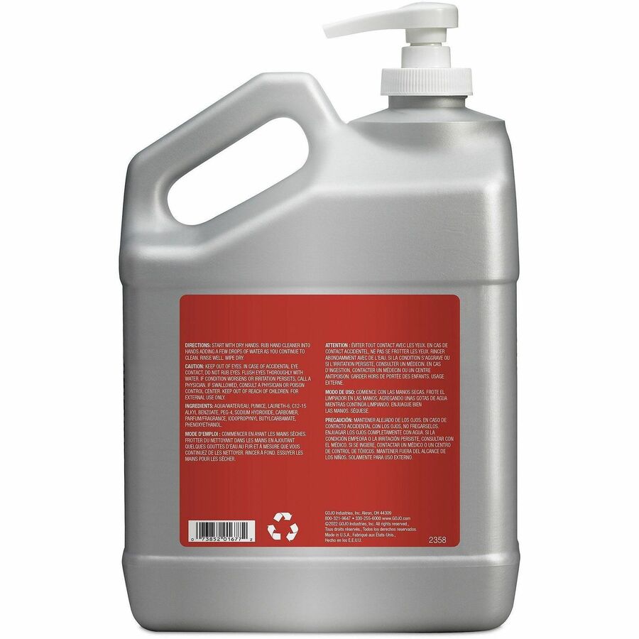 Gojo&reg; Cherry Gel Pumice Hand Cleaner - Rear