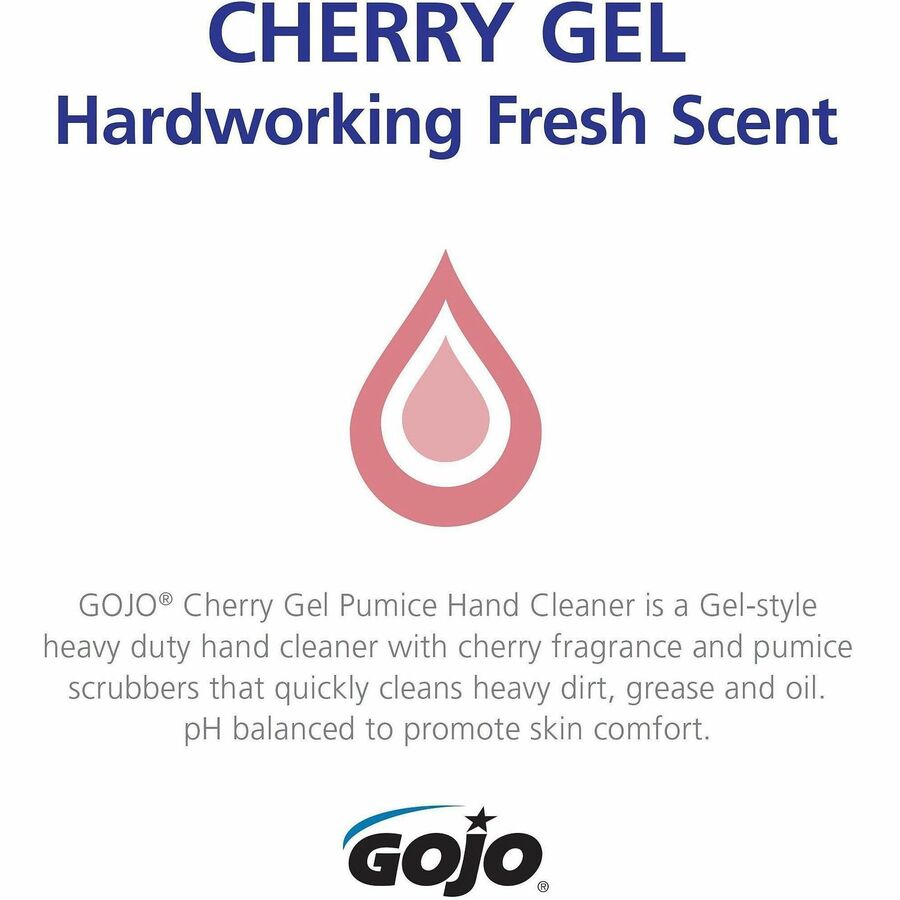 Gojo&reg; Cherry Gel Pumice Hand Cleaner - Alternate-Image1