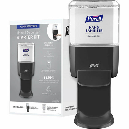Gojo® ES4 Push Hand Sanitizer Dispenser Kit - Hygienic & Durable - Graphite - Skin Care Dispensers Refills