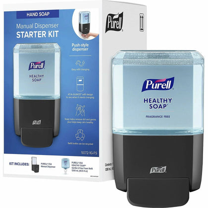 Gojo® ES4 Soap Dispenser Kit: Hygienic Dye-free Fragrance-free - Graphite - Skin Care Dispensers & Refills