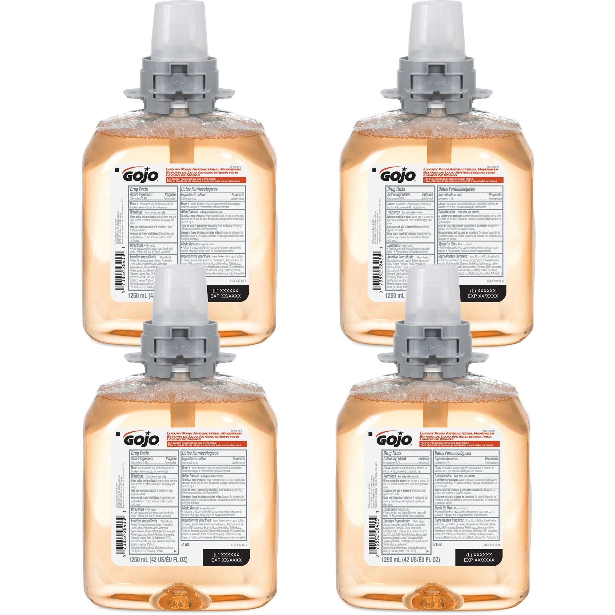 Gojo® FMX-12 Antibacterial Handwash Refill - Fresh Fruit Scent - Bacteria Remover - 1.32 Quart - 4/Carton - Hand