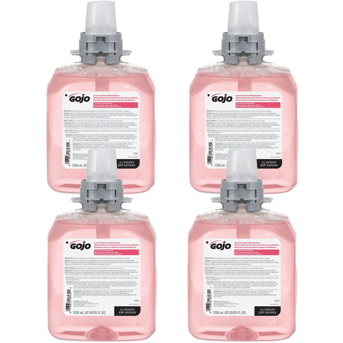 Gojo® FMX-12 Cranberry Luxury Foam Handwash - Antibacterial-free - 1.32 Quart - 4/Carton - Hand Soaps/Cleaners