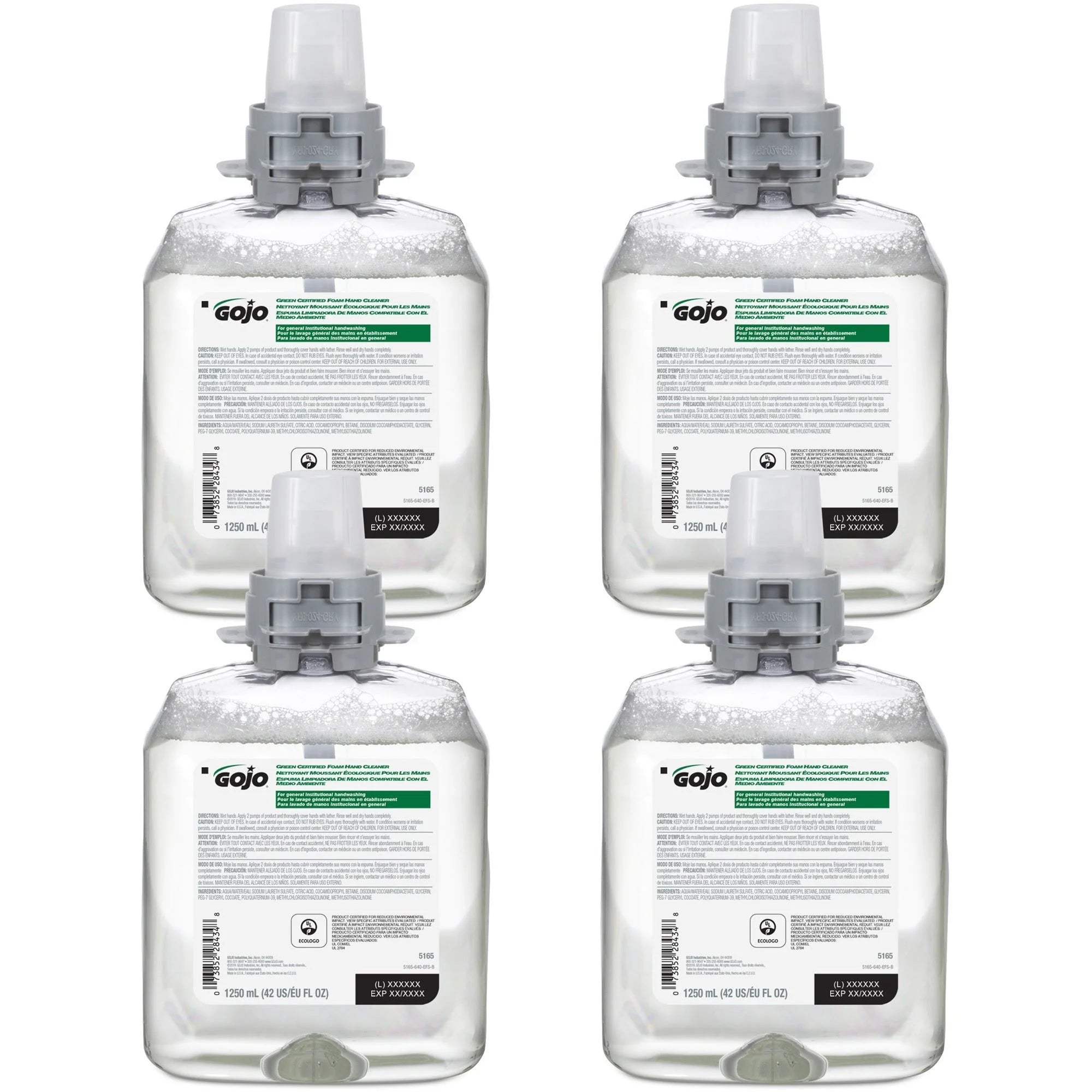 Gojo® FMX-12 Green Certified Foam Hand Soap - Fragrance-free Antibacterial-free - 1.32 quart - 4/Carton - Soaps/Cleaners