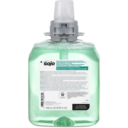 Gojo® FMX-12 Green Certified Hair/Body Wash - Cucumber Melon Scent - 42.3 fl oz - Kill Germs - Residue-free - Hand
