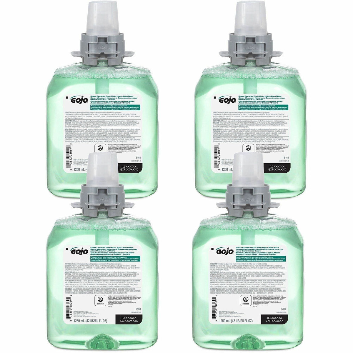 Gojo&reg; FMX-12 Refill Green Certified Hair/Body Wash - 2000