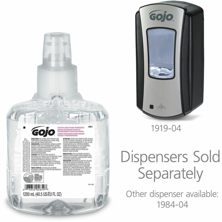 Gojo&reg; LTX-12 Clear Mild Foam Handwash Refill - Alternate-Image1