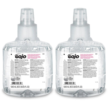 Gojo® LTX-12 Clear Mild Foam Handwash Refill - Moisturizing Eco-friendly - 2/Carton - Hand Soaps/Cleaners