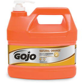 Gojo® Natural Orange Hand Cleaner - Citrus Scent - 1 gal Pump Bottle - Soil Dirt Grease Remover - Soaps/Cleaners