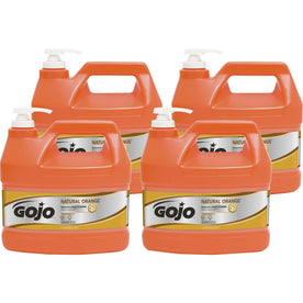 Gojo® Natural Orange Hand Cleaner - Citrus Scent Soil Dirt & Grease Remover - 1 gal Pump - 4/Ctn - Soaps/Cleaners